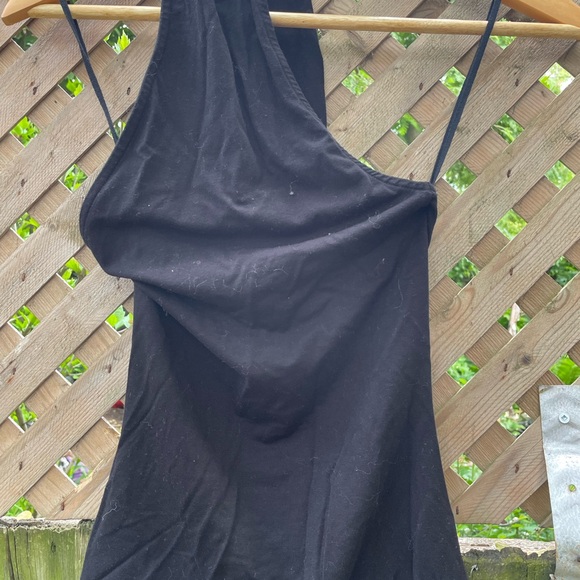 Marcella Black One-Shoulder/ Wrap Neck Top - Picture 2 of 4